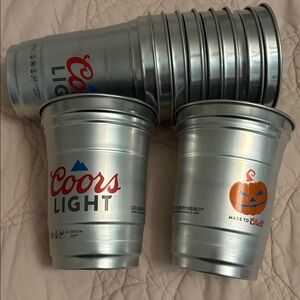 NWOT 🍻 Set of 10 Coors Light aluminum cups
